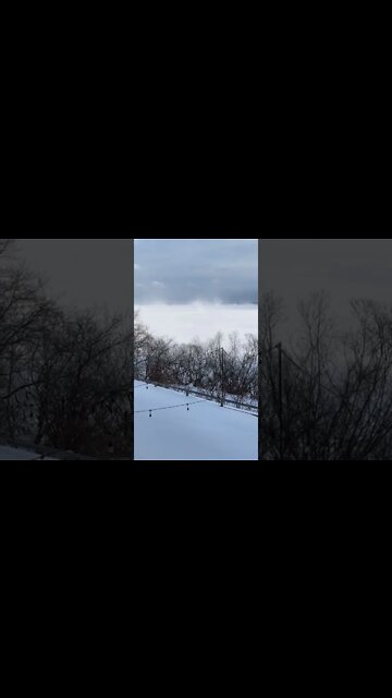 Blowing snow on Lake Superior. #bayfieldwi