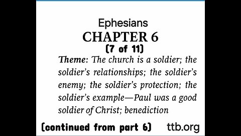 Ephesians Chapter 6 (Bible Study) (7 of 11)