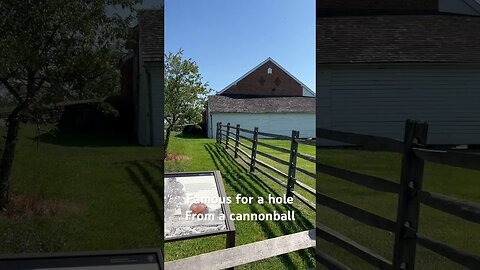 Gettysburg PA Trostle farm: a barn with a civil war cannonball hole in it. #shorts