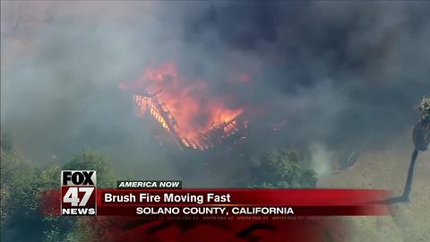 Brush fire dubbed Holy Fire spreading quickly in California