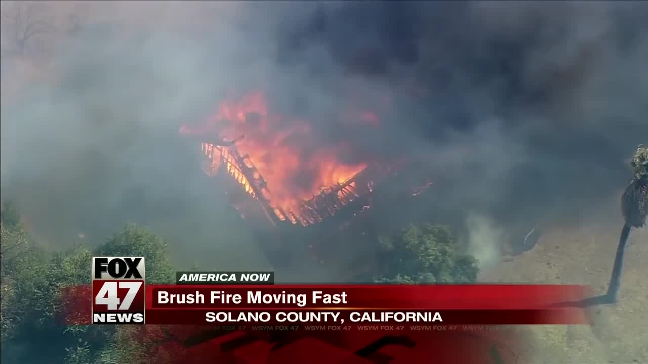 Brush fire dubbed Holy Fire spreading quickly in California