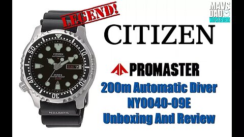 LOVE THIS WATCH! | Citizen Promaster 200m Automatic Diver NY0040-09E Unbox & Review