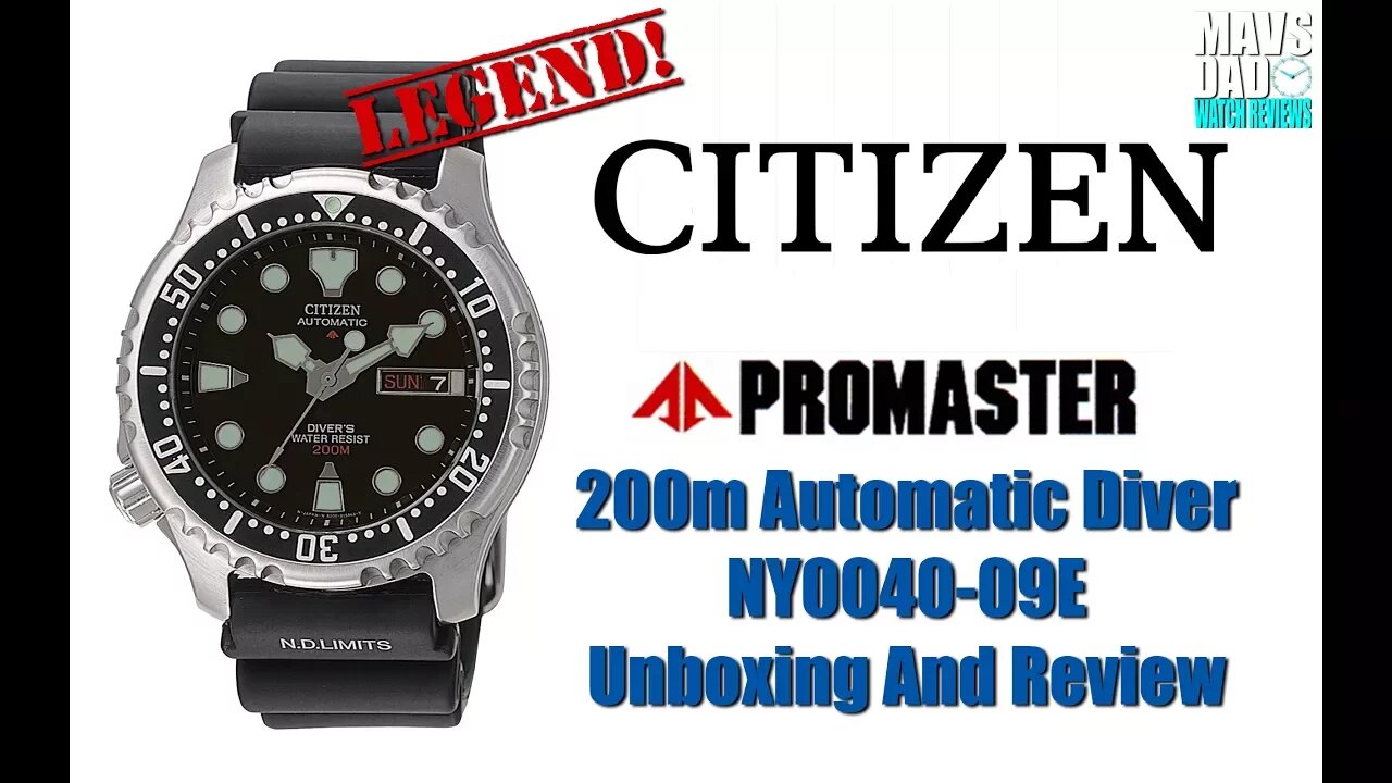 LOVE THIS WATCH! | Citizen Promaster 200m Automatic Diver NY0040-09E Unbox & Review