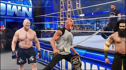 WWE 23 February 2024 - Roman Reigns VS. Goldberg VS. Brock Lesnar VS. Veer Mahaan VS. All Smackdown