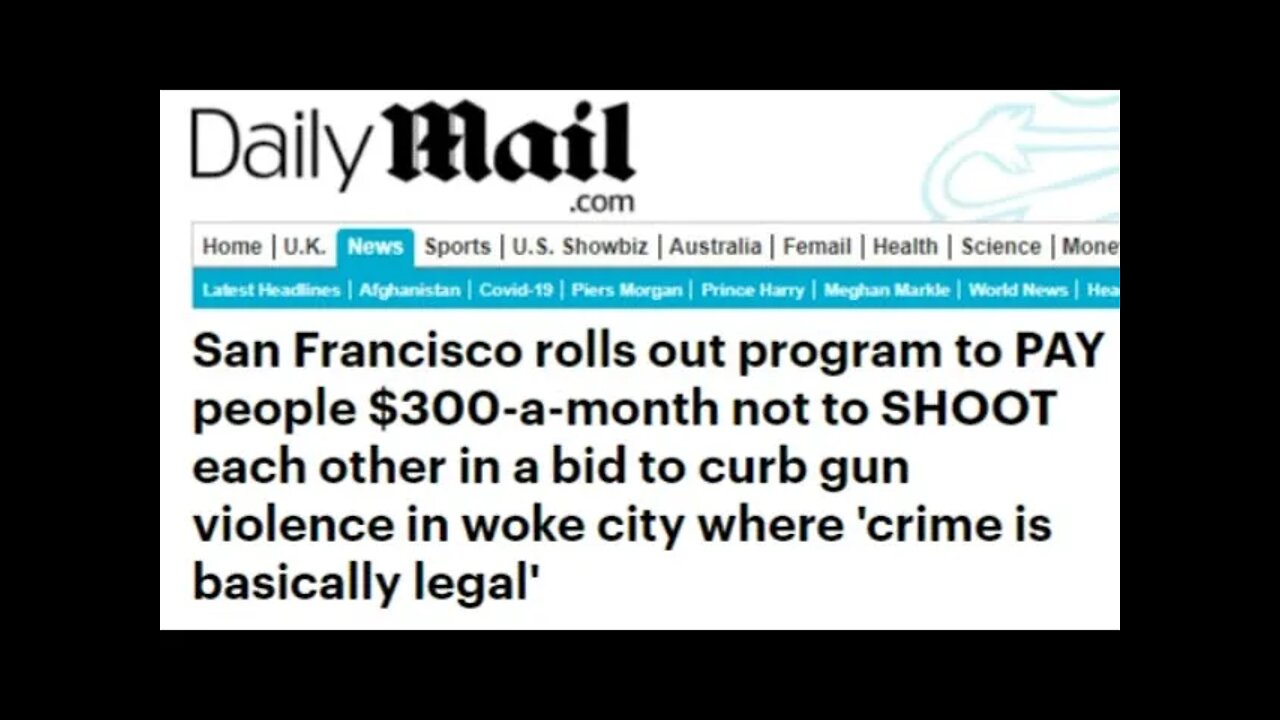 San Francisco To PAY People $300 A Month Not To SHOOT Each Other #Shorts