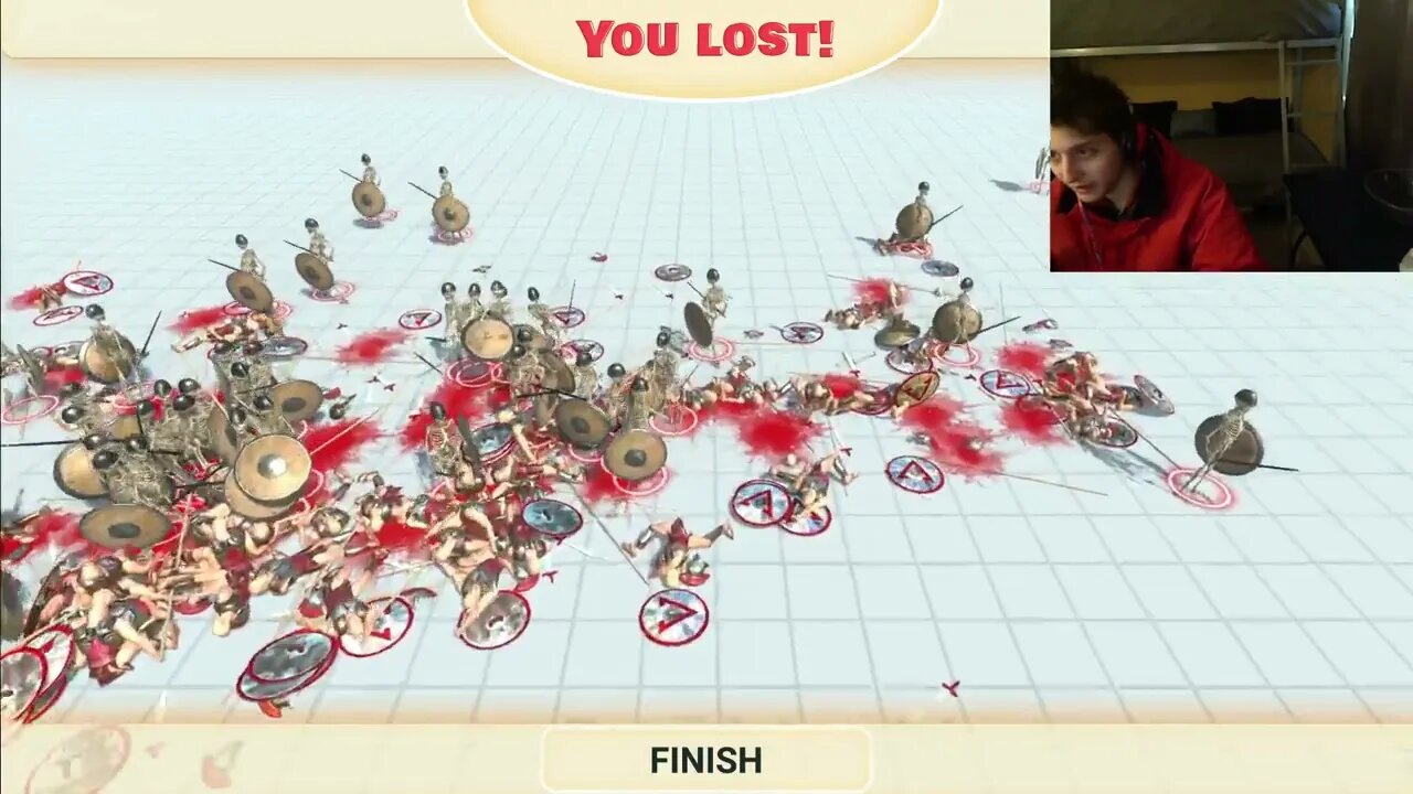 50 Skeleton Warriors VS 50 Spartan Warriors In A Battle In The Animal Revolt Battle Simulator