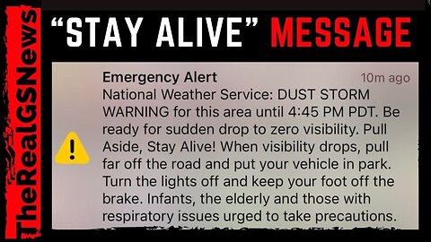 Stay Alive -Emergency Text Alert Sent Out To Californians -Power Knocked Out -Sun Blocked -Nov12