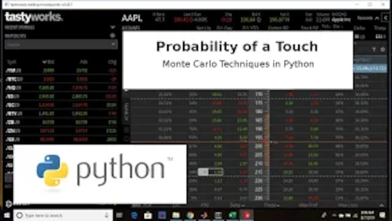 Probability of a Touch in Finance using Python Monte Carlo Methods