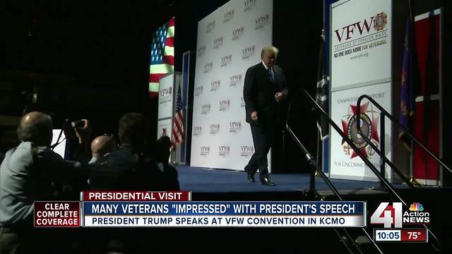 Veterans react to President Trump's speech in KC