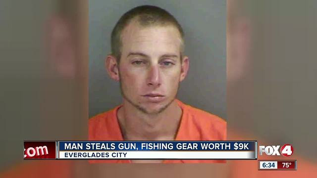 Text message leads to stolen gun, fishing rods, and suspect