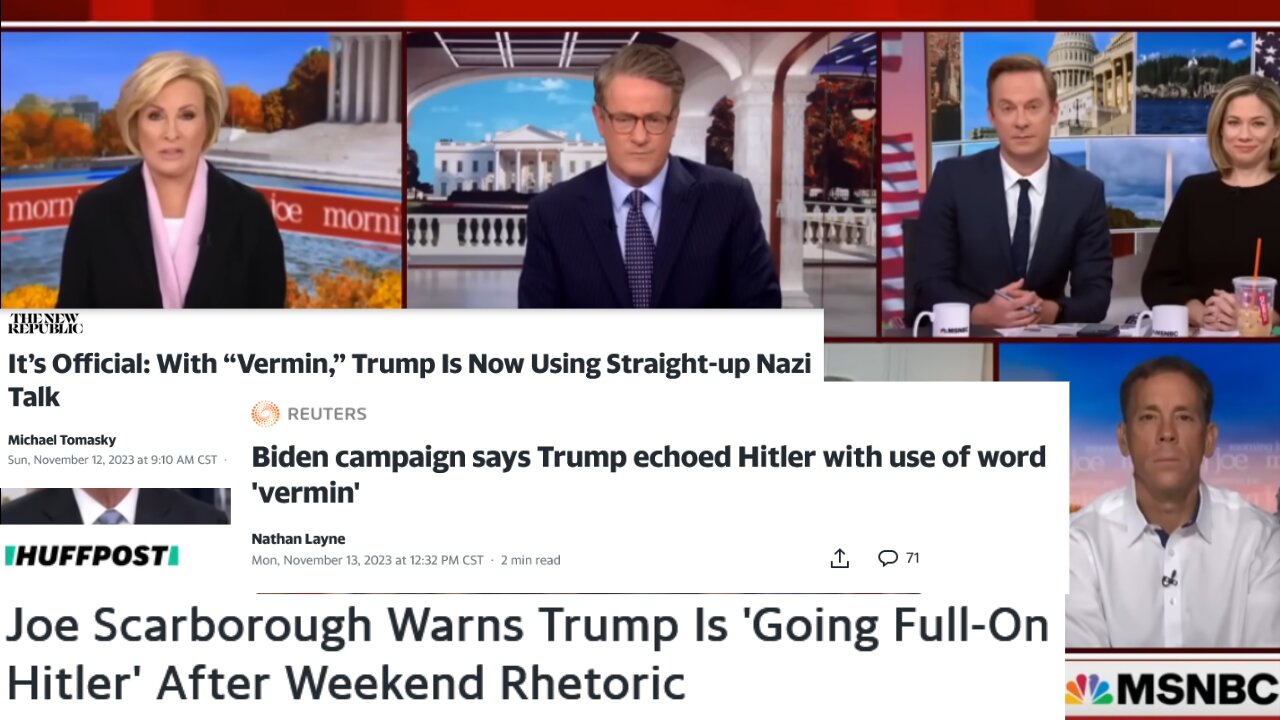 Joe Scarborough Warns Trump Is 'Going Full-On Hitler' After Weekend Rhetoric