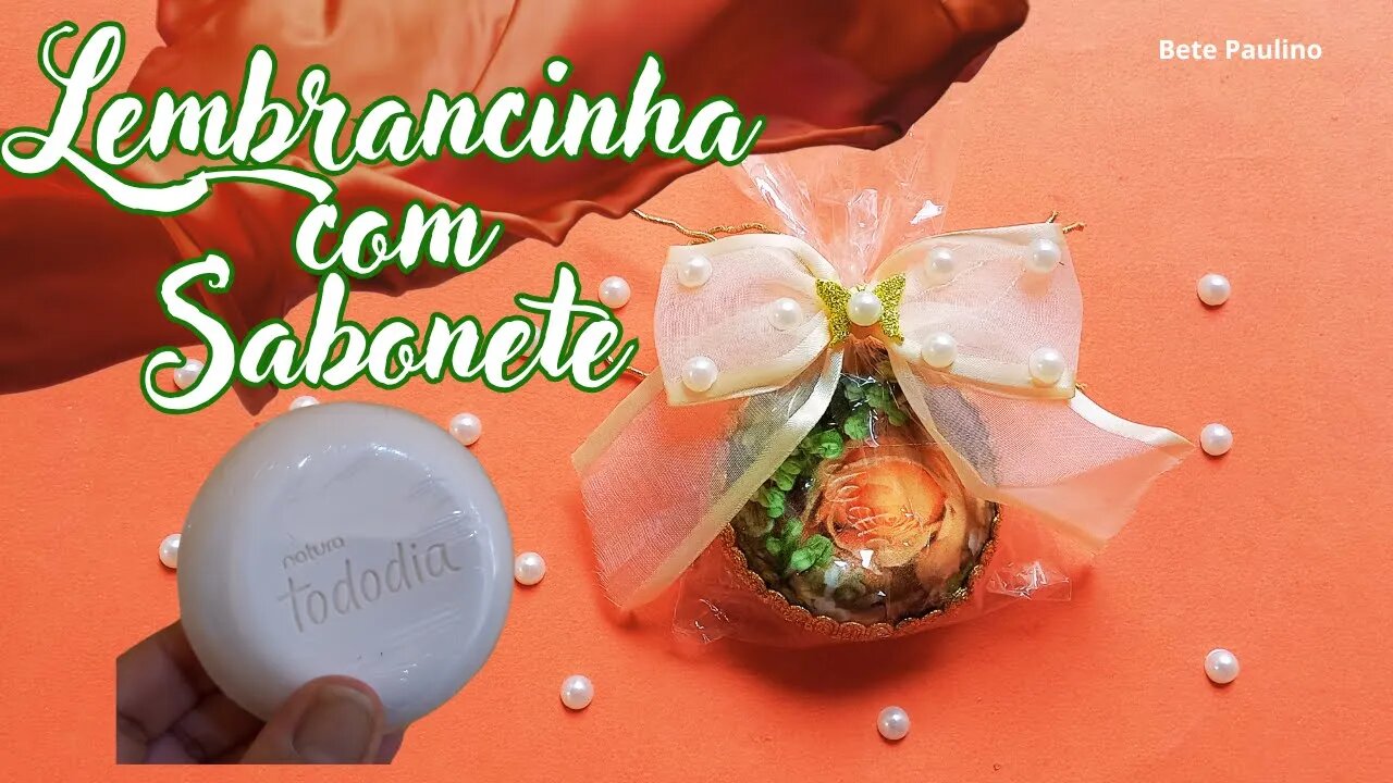 5 - LEMBRANCINHA COM SABONETE /DIY/SUPER BARATINHO DE FAZER PARA DAR NO NATAL