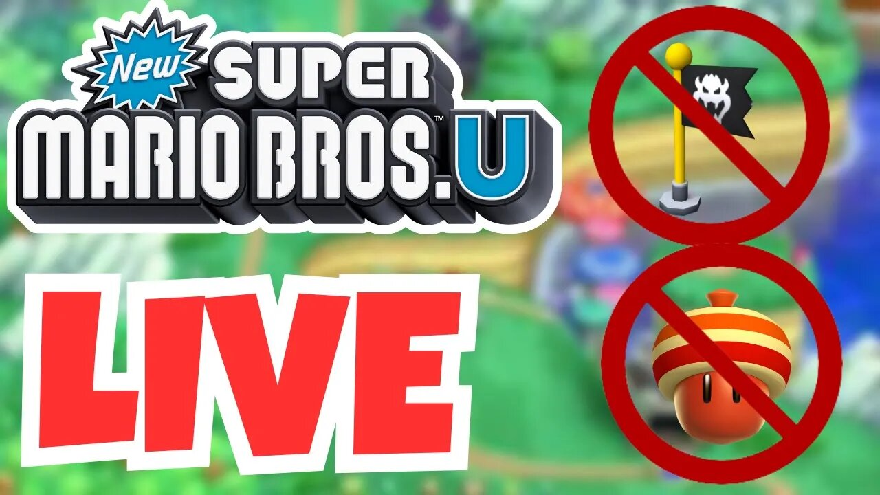 🔴 No Power Ups & No Checkpoints | New Super Mario Bros U Challenge