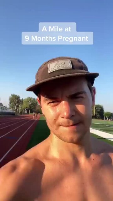 Correu uma milha aos nove meses de gravidez