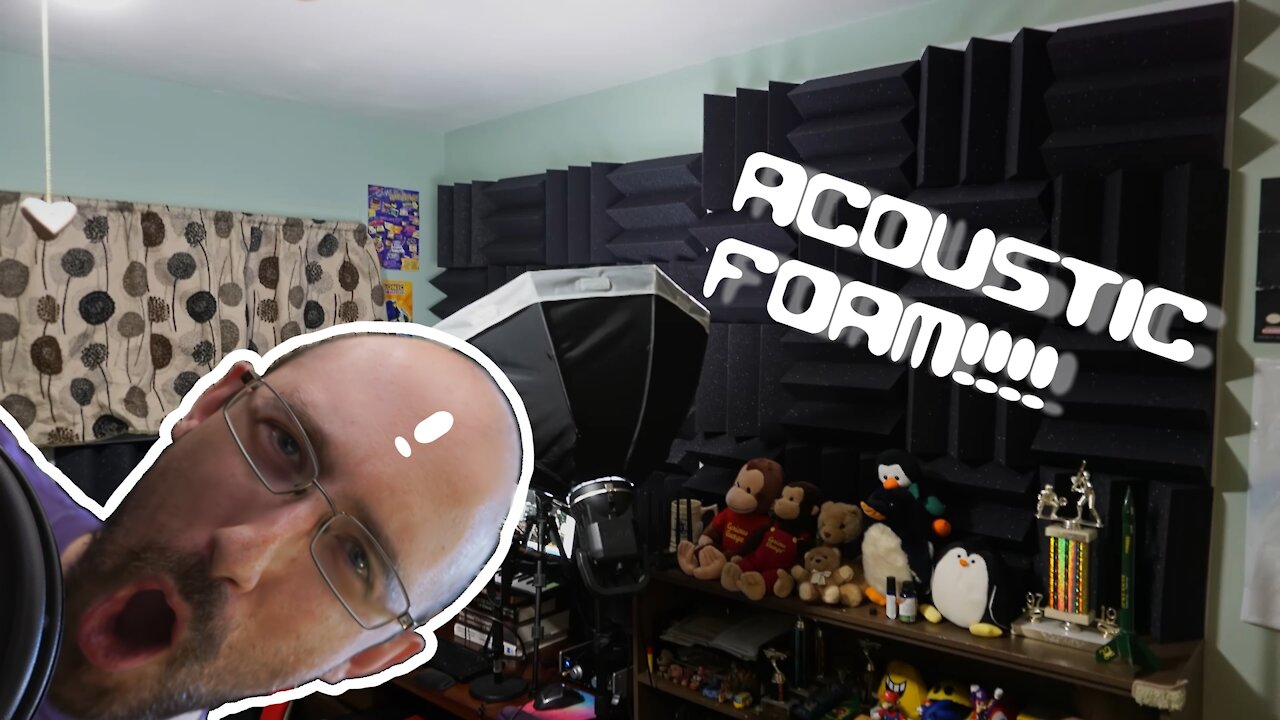 DIY Acoustic Foam Panel Studio Treatment! Avoid Wall Damage! - Saint Stephen