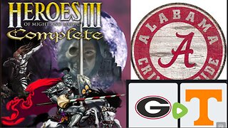 NCAAF Tennessee at Georgia While with Heroes of Might and Magic III & Helldivers 2