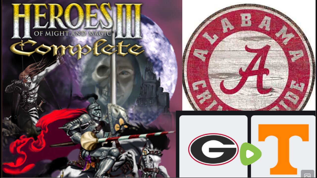 NCAAF Tennessee at Georgia With Heroes of Might and Magic III & Helldivers 2 and WoW Classic