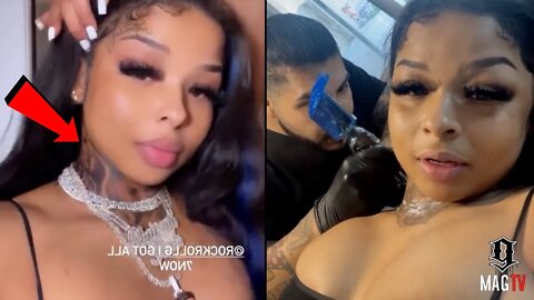 "Crazy In Love" Chrisean Rock Gets 7th Tattoo Of "BF" Blueface! 🤷🏾‍♀️