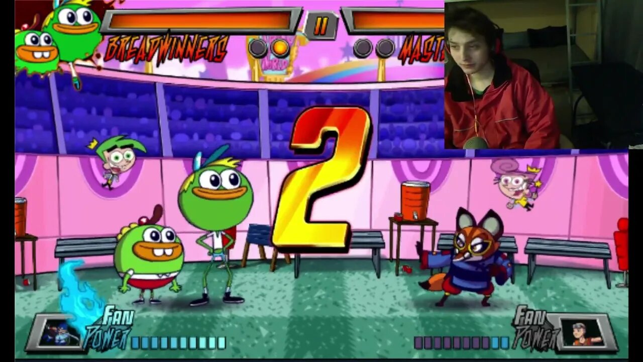 Junjie The Fox VS Breadwinners In A Nickelodeon Super Brawl 3 Battle With Live Commentary
