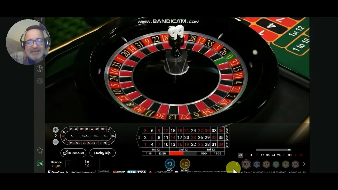 Roulette live predicting bets ........ One time baby !!!!