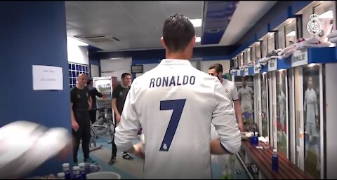 Cristiano's Bayern hat-trick celebrations after the match || 2017 ||