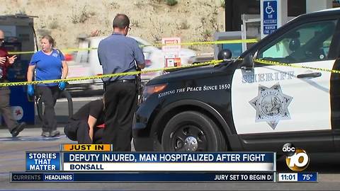 Deputy hurt in altercation in Bonsall
