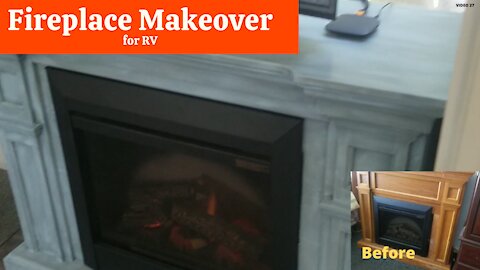 Fireplace in an RV? Fireplace Makeover for RV