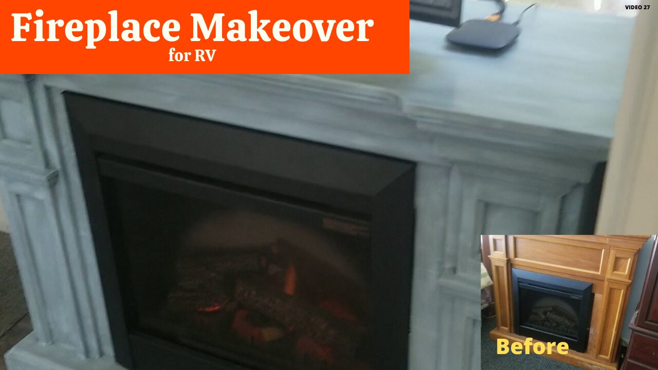 Fireplace in an RV? Fireplace Makeover for RV