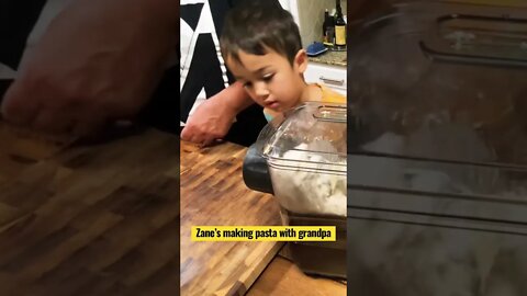Making Pasta with Grandpa #shorts #short #pasta #pastamachine #cookingwithgrandpa