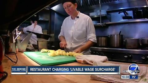 Denver restaurant charges ‘livable wage' surcharge