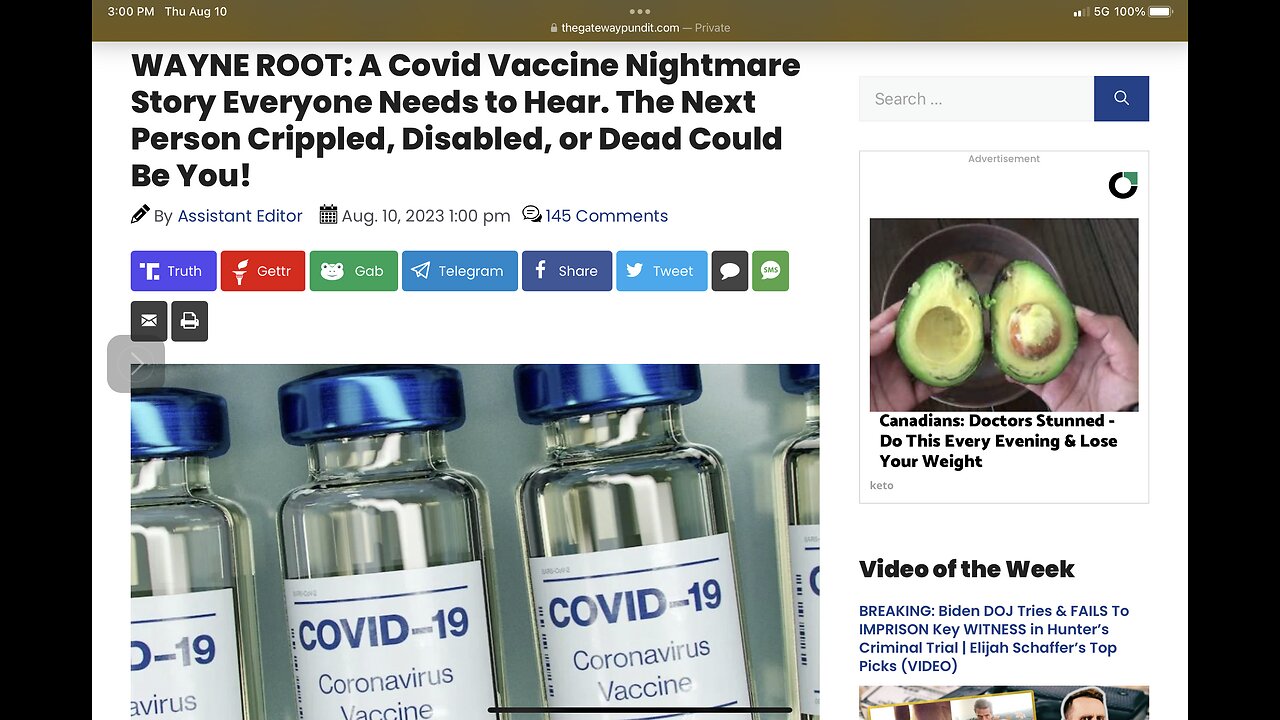 A Covid Vaccine Nightmare Story. The Next Person Crippled, Disabled, or Dead Could Be You!