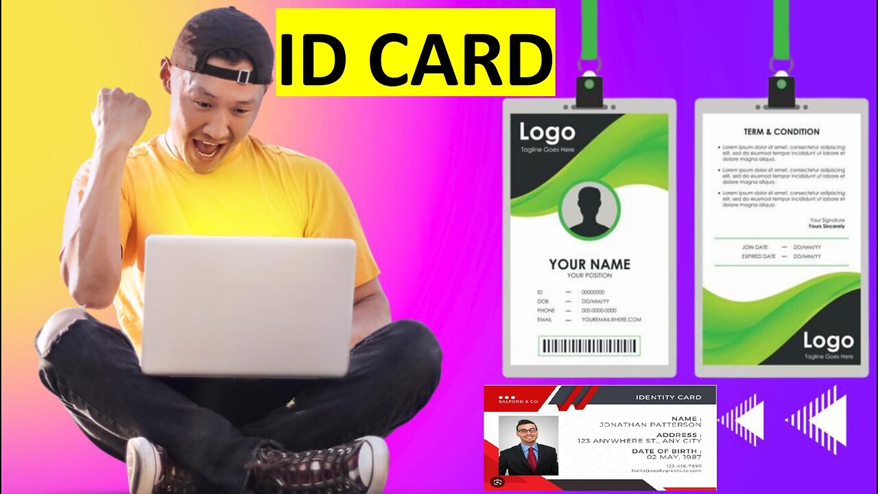 student id card || how to degsign id card IN MS WORD ||