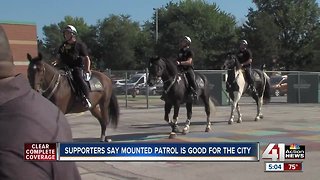 Supporters say Mounted Patrol is good for the city