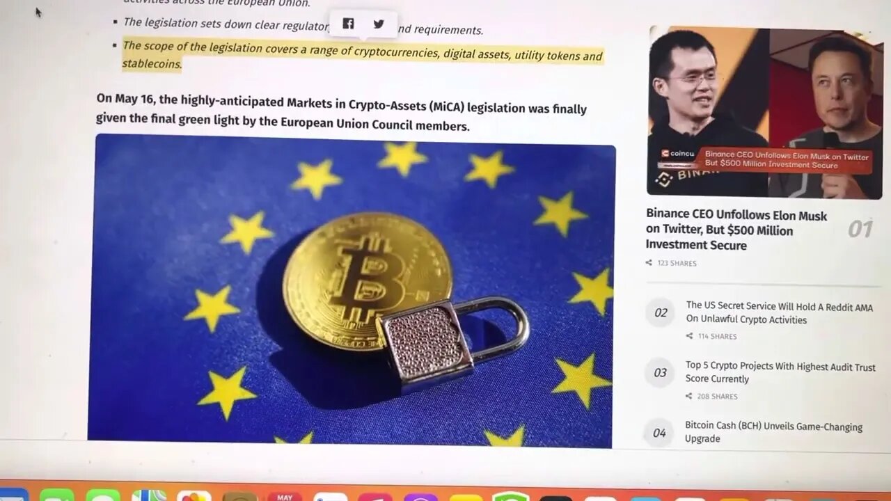 KABOOM…MASSIVE NEWS…EUROPE PASSES CRYPTO REGULATIONS!!!! Showtime is in 2 hours. 6pm Pacific Time.