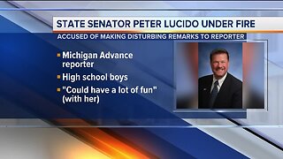 Sen. Peter Lucido reportedly told female reporter boys 'could have a lot of fun with you'