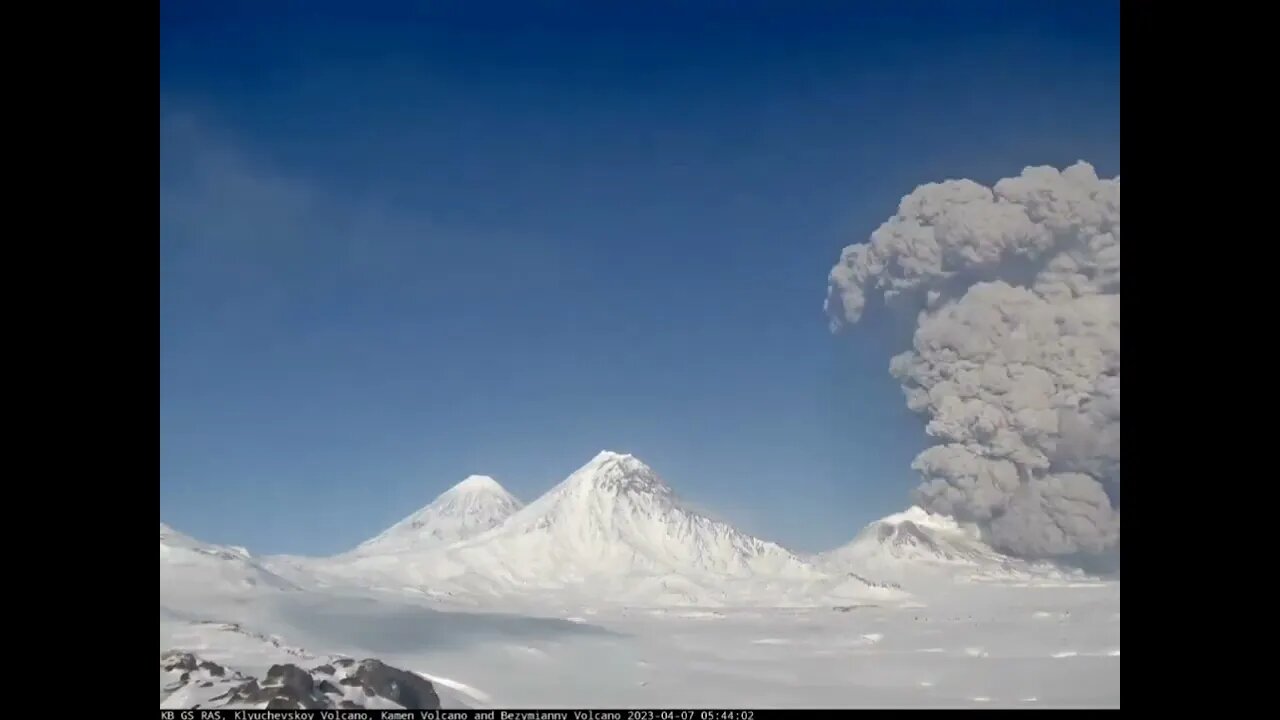 Intensa erupção vulcânica vem à tona no Extremo Oriente russo