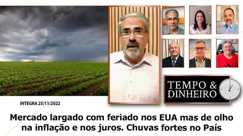 Mercado largado com feriado nos EUA mas de olho na inflação e nos juros. Chuvas fortes no País