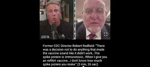 ROBERT REDFIELD FORMER CDC DIRECTOR