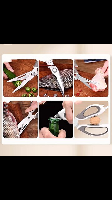 Stainless Steel Kitchen Scissor Strong Home Vegetable Chopper Chicken Bone Fish Food Scissor