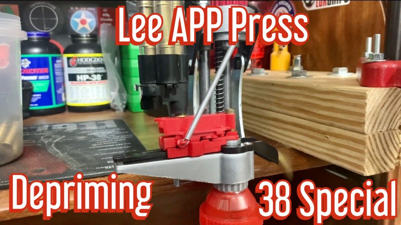 Lee APP Press Depriming 38 Special with Lee Case Feeder and Collator