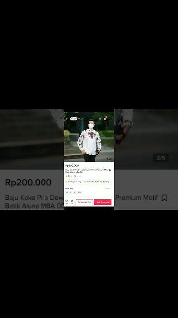 Baju Koko Pria Motif Batik .|| Link Produk ada di deskripsi kak !!😊😊 #bajukoko #batik #shorts