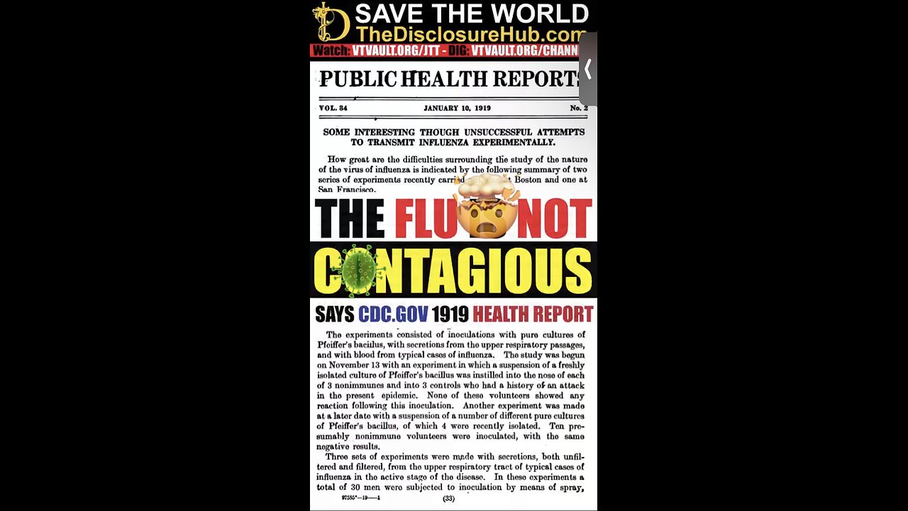 Influenza not contagious!!