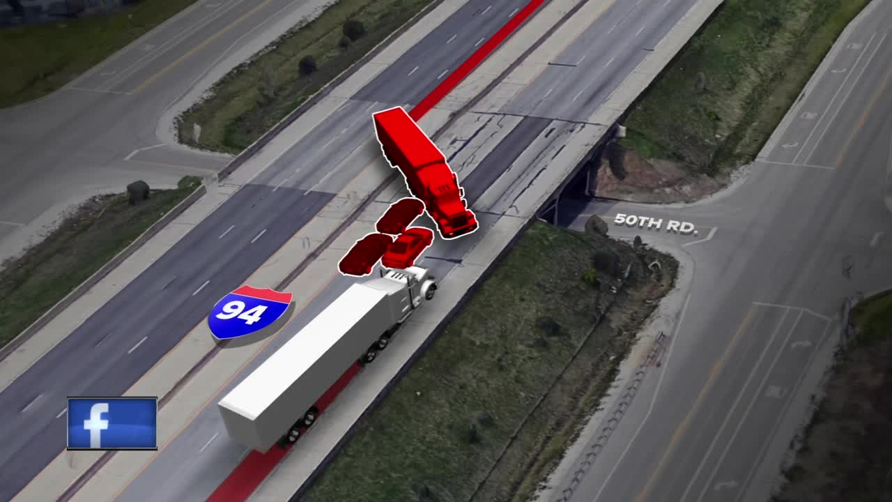 Reconstruction of Yesterday's Crash on I-41/94 in Racine County