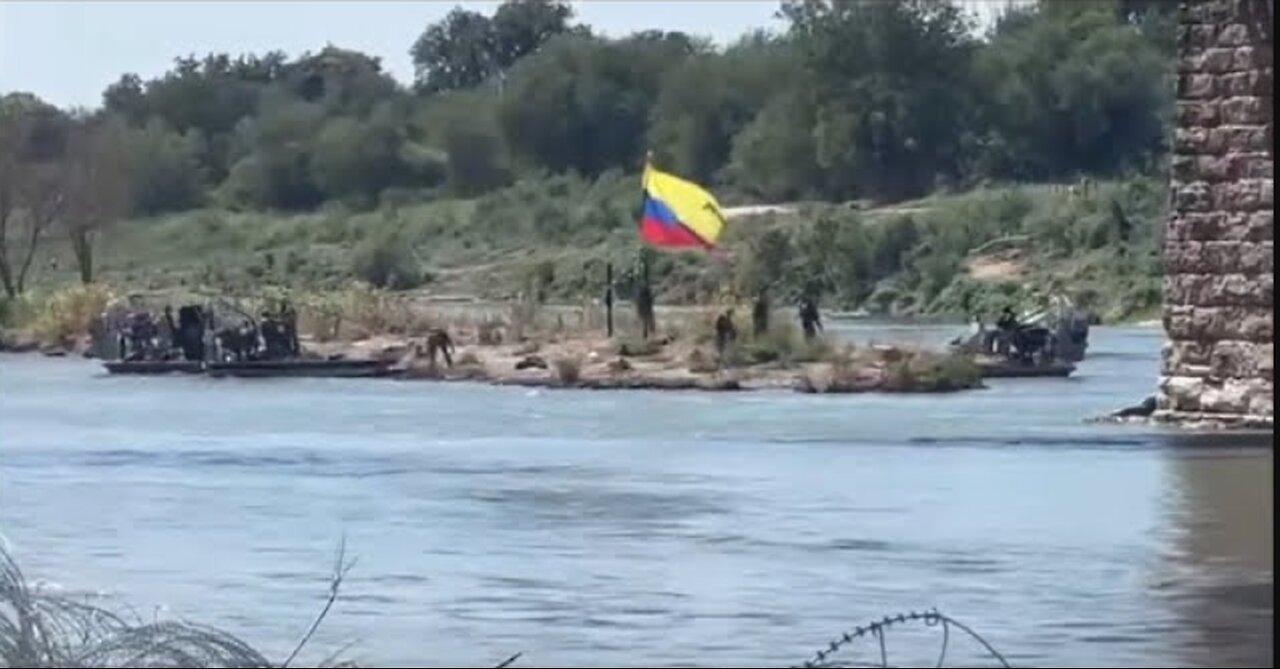 VENEZUELA CLAIMS TEXAS? MIGRANTS PLANT FLAG ON TEXAS SOIL*CARTELS TAKING CONTROL*DISARMING CITIZENS*