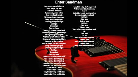 Enter Sandman - Metallica lyrics HQ