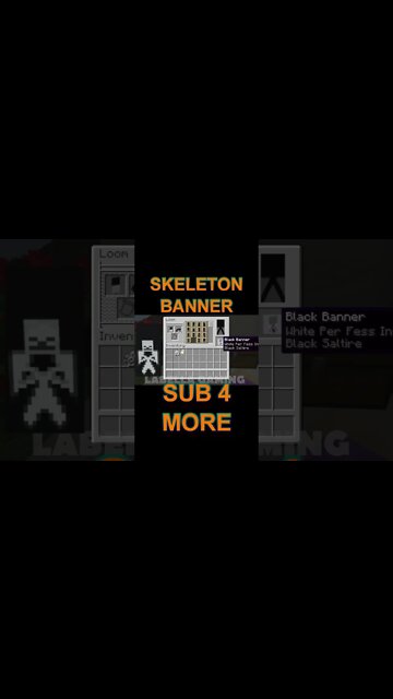 Minecraft: How To Make A Skeleton Banner