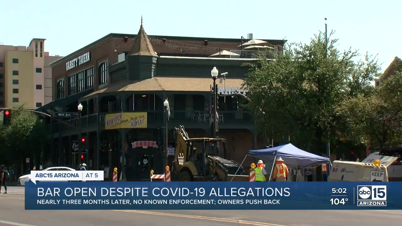 Tempe bar facing serious COVID-19 allegations pushes back on claims