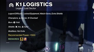 Destiny 2 Legend Lost Sector: The Moon - K1 Logistics 12-5-21