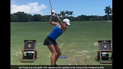 Kai Trump shows off her impressive golf swing