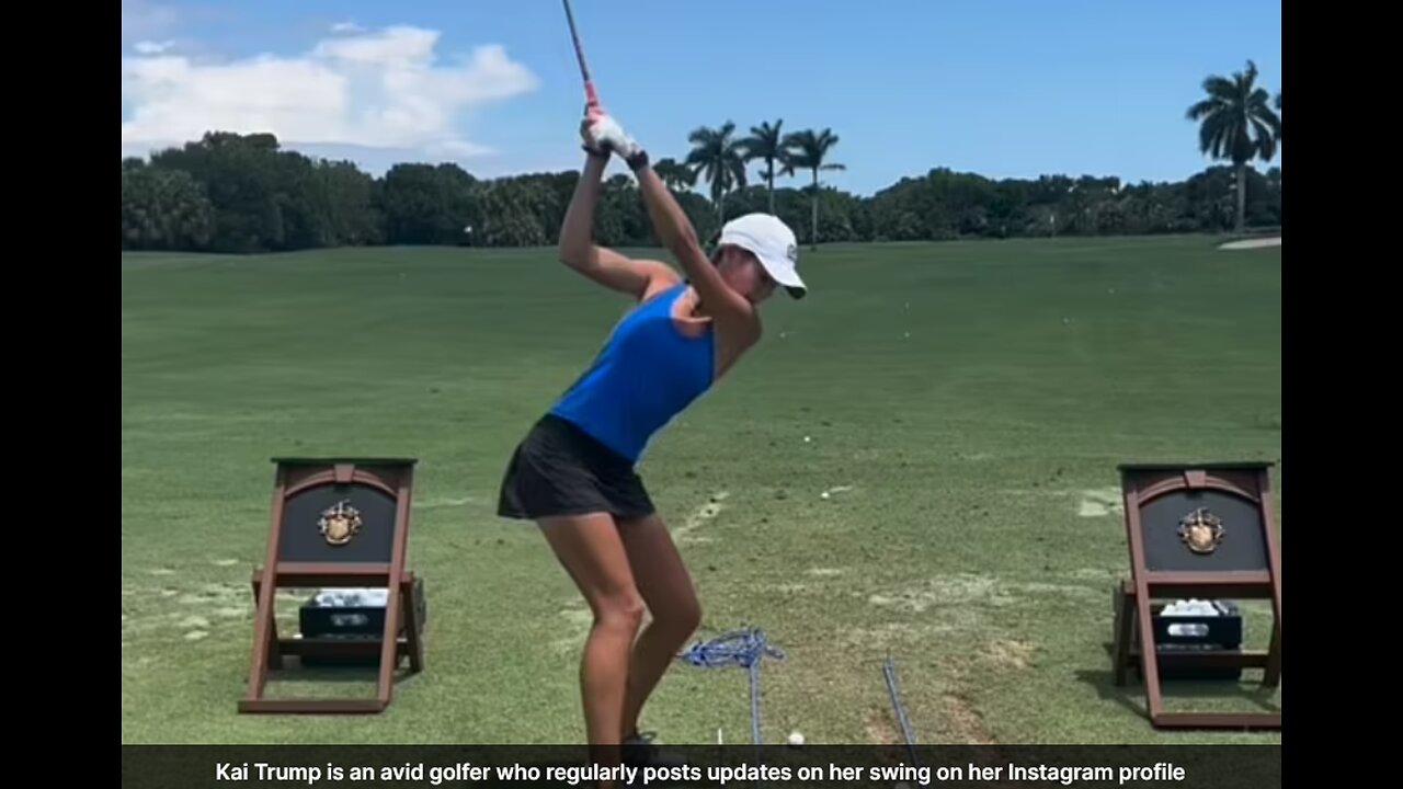 Kai Trump shows off her impressive golf swing